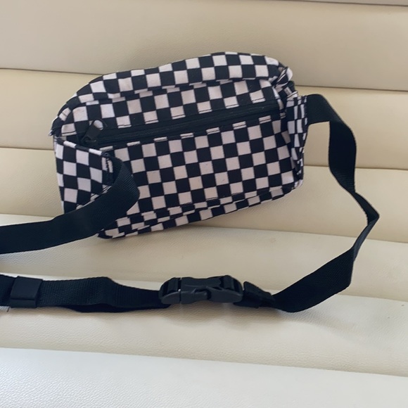 Vans Bags Vans Off The Wall Black And White Check Belt Bag Poshmark